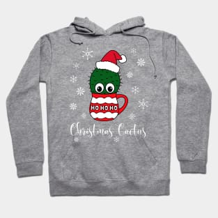 Christmas Cactus - Cactus With A Santa Hat In A Christmas Mug Hoodie